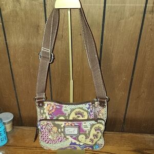 Fossil Canvas Crossbody Bag